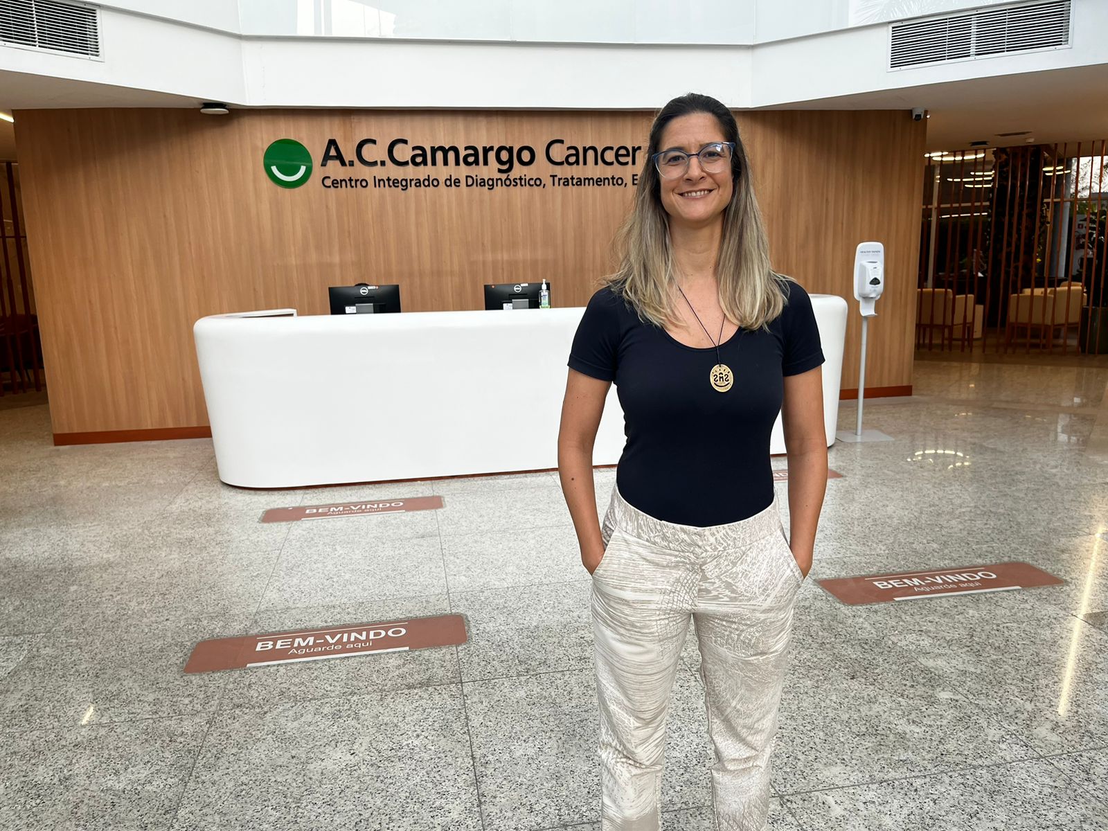 Doutora Adriana Mallet, CEO da SAS Brasil, no Hospital A.C Camargo Cancer Center
